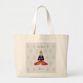 Personalized Om Shanti Yoga Girl Grote Tote Bag (Voorkant)