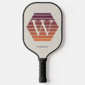 Personalized Ombre Monogram honeycomb hexagon Pickleball Paddle (Voorkant)