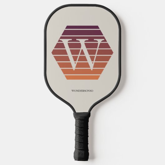 Personalized Ombre Monogram honeycomb hexagon Pickleball Paddle (Achterkant)