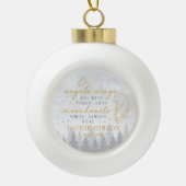 Personalized On Angels Wings Keramische Bal Ornament (Voorkant)
