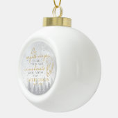 Personalized On Angels Wings Keramische Bal Ornament (Rechts)