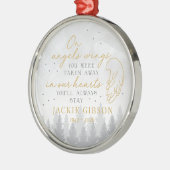 Personalized On Angels Wings Metalen Ornament (Links)