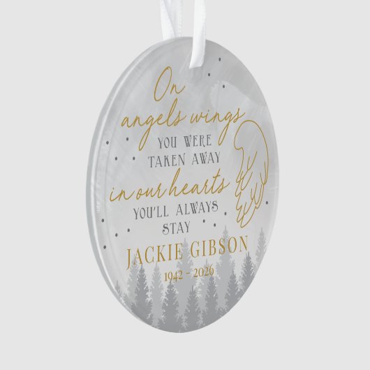 Personalized On Angels Wings Ornament (voorkant)