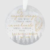 Personalized On Angels Wings Ornament (voorkant)