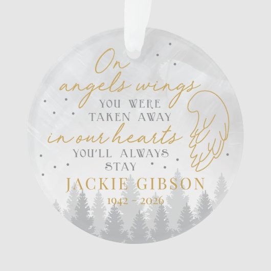 Personalized On Angels Wings Ornament (voorkant)