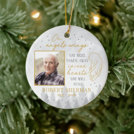 Personalized On Angels Wings Photo Ornament