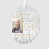 Personalized On Angels Wings Photo Ornament (voorkant)