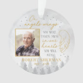 Personalized On Angels Wings Photo Ornament (voorkant)