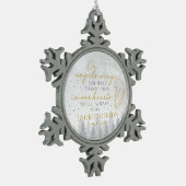 Personalized On Angels Wings Tin Sneeuwvlok Ornament (Links)