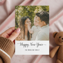 Personalized One-Photo New Year Card 2026 Feestdagenkaart