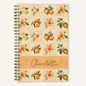 Personalized Orange Blossom & Tangerine Notitieboek (Voorkant)