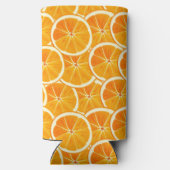 Personalized Orange Citrus Monogram Can Cooler (Achterkant)