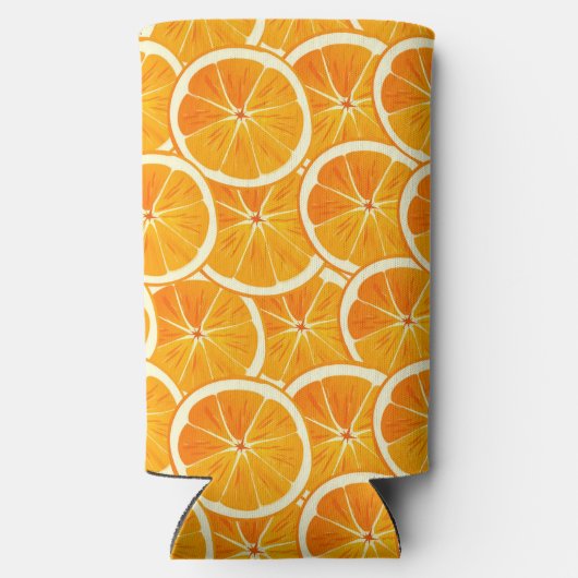 Personalized Orange Citrus Monogram Can Cooler (Achterkant)