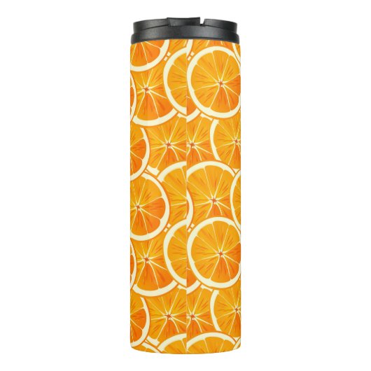 Personalized Orange Citrus Monogram  Thermosbeker (Achterkant)