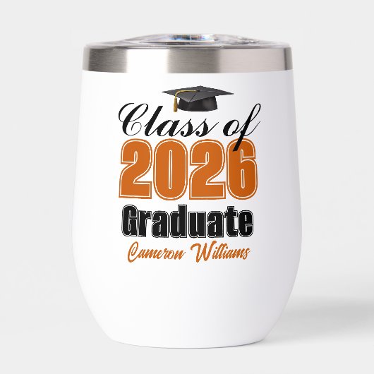 Personalized Orange Class of 2026 Graduation (Voorkant)