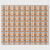 Personalized Orange Class of 2026 Graduation Cadeaupapier (Vlak)