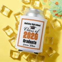 Personalized Orange Class of 2026 Graduation Party