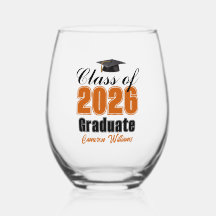 Personalized Orange Class of 2026 Graduation