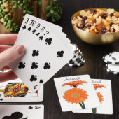 Personalized Orange Gerbera Daisies Playing Cards Speelkaarten (Insitu)