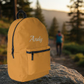 Personalized Orange Hiking Backpack for Men Bedrukte Rugzak