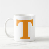 Personalized Orange Monogram | Classic Collegiate Koffiemok (Links)