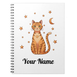 Personalized Orange Tabby Cat Notebook Notitieboek