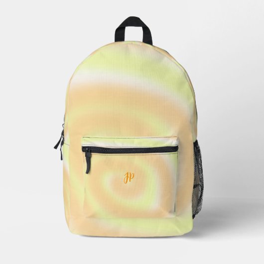 Personalized Orange Yellow Swirl Backpacks Bedrukte Rugzak (Voorkant)