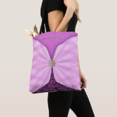 Personalized Orchid Pink Jewel Textile Illusion Tote Bag (Dichtbij)
