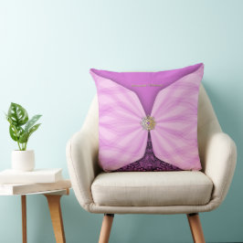 Personalized Orchid Pink Textile Illusion Kussen