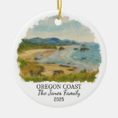 Personalized Oregon Coast Ornament, Oregon Keramisch Ornament (Voorkant)