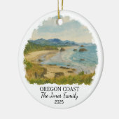 Personalized Oregon Coast Ornament, Oregon Keramisch Ornament (Links)