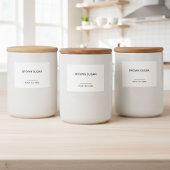 Personalized Organization Labels for Jars, Minimal Voedselcontainer Etiket