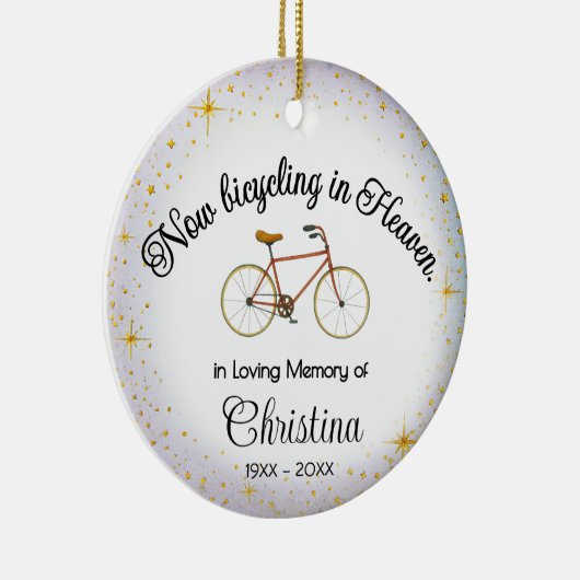 Personalized Ornament | Bicyclist "In Memory" (Rechts)