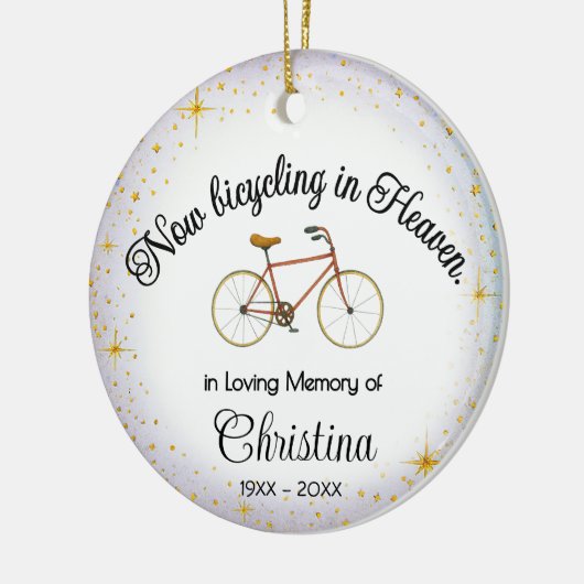 Personalized Ornament | Bicyclist "In Memory" (Links)