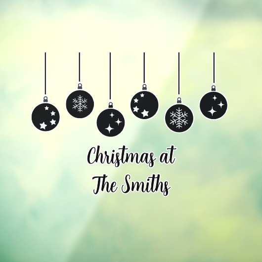 Personalized Ornament Christmas Window Cling Raamsticker (Vel 3)