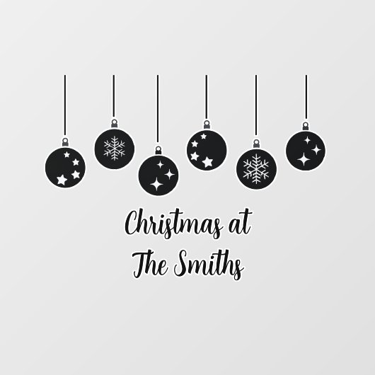 Personalized Ornament Christmas Window Cling Raamsticker (Vel)