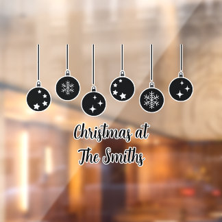 Personalized Ornament Christmas Window Cling Raamsticker