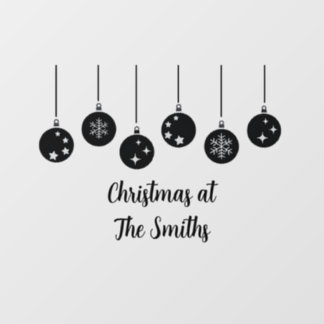Personalized Ornament Christmas Window Cling Raamsticker