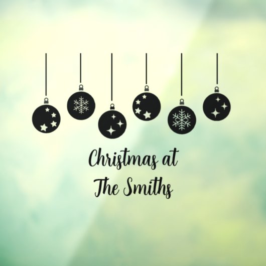 Personalized Ornament Christmas Window Cling Raamsticker (Vel 3)