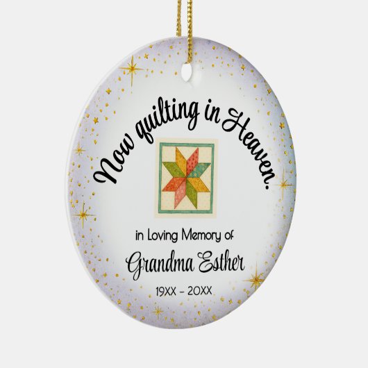Personalized Ornament | Quilter "In Memory" (Rechts)