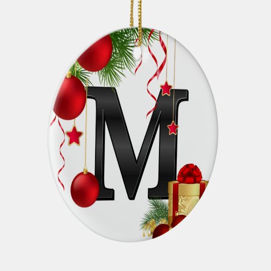 Personalized Ornament with Letter (Rechts)