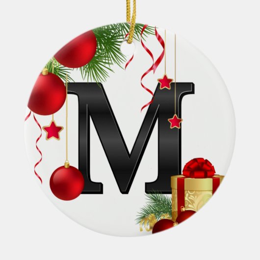 Personalized Ornament with Letter (Voorkant)