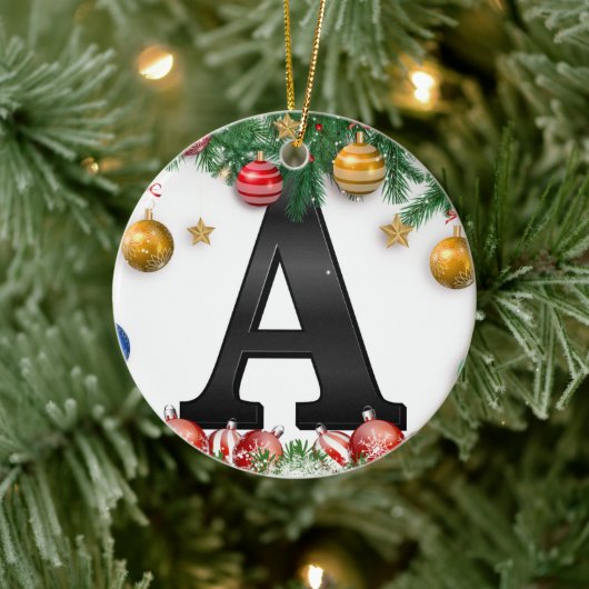 Personalized Ornament with Letter (Boom)