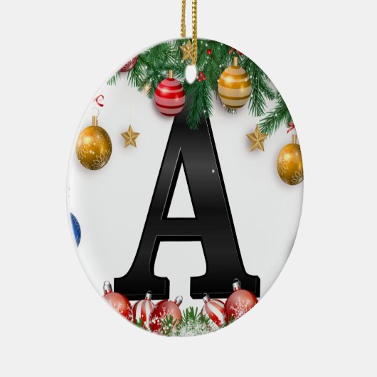 Personalized Ornament with Letter (Rechts)