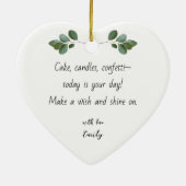 Personalized Ornament with Photo & Custom Message (Achterkant)