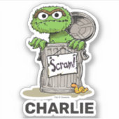 Personalized Oscar the Grouch Scram Sticker (Voorkant)