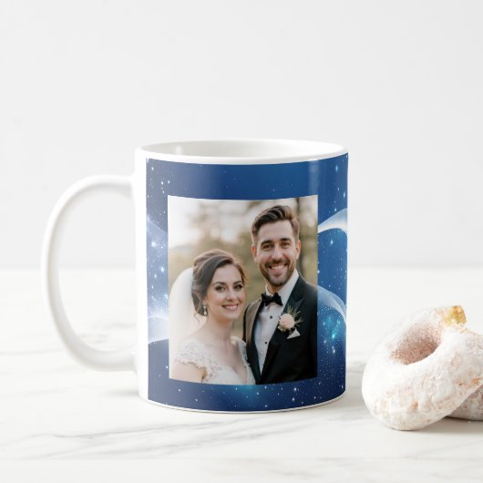 Personalized Our 1st Christmas Photo Mug Koffiemok (Met donut)