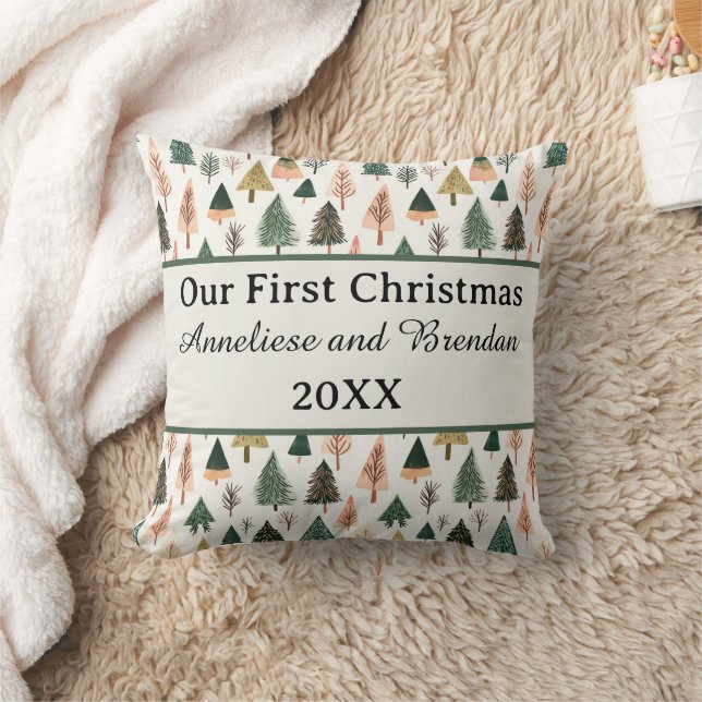 Personalized Our First Christmas Together Holiday  Kussen (Deken)