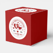 Personalized "Our First Valentine" Mr. & Ms.  Bedankdoosjes (Achterkant)
