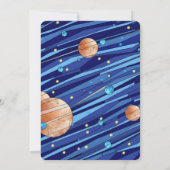 Personalized Outer Space Galaxy Kids Birthday Kaart (Achterkant)